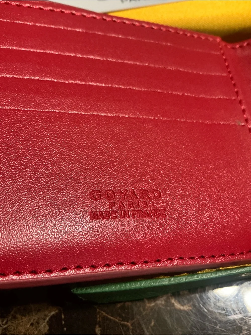 Goyard Red Leather Wallet
